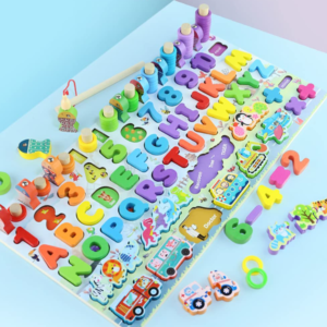 6 in 1 Large Activity Wooden Board